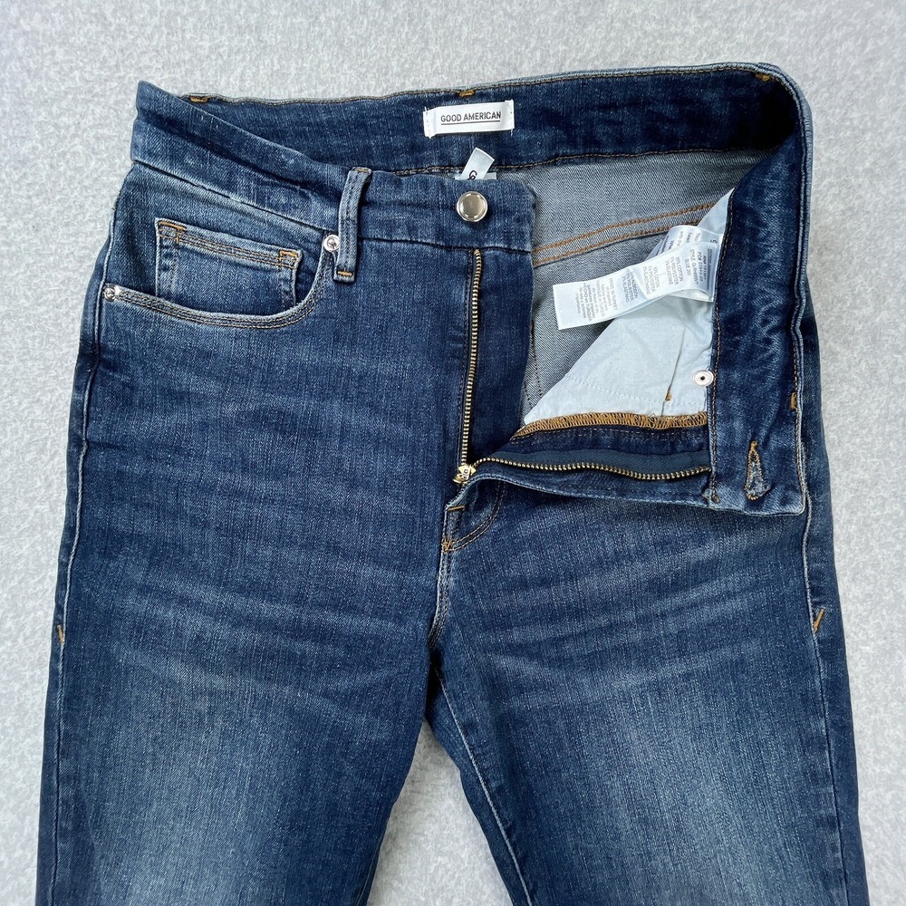 Good American Jeans Womens Sz 4 / 27 (27 x 28.5) Good Legs Skinny Stretch Denim - Picture 7 of 10